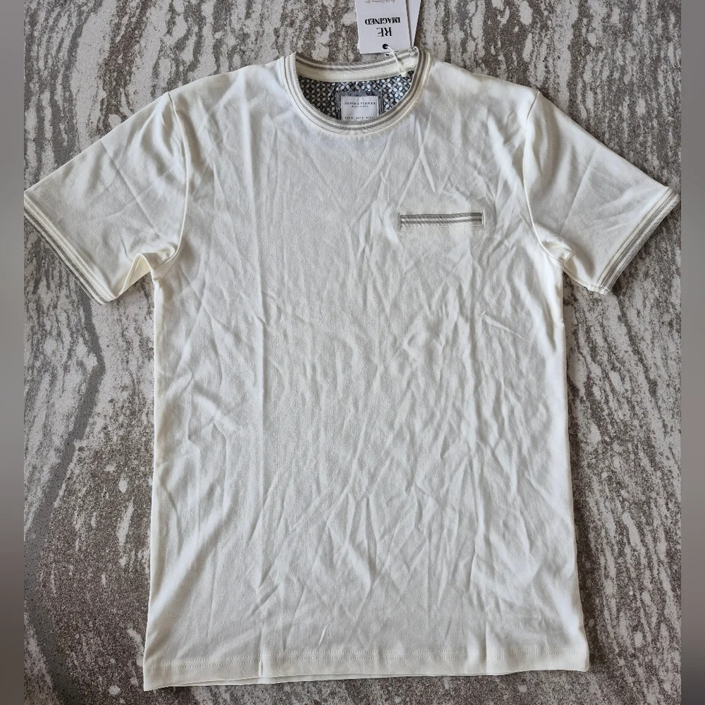 Denim & Flower Men's Ringer T-Shirt Size Medium NEW - Picture 2 of 2